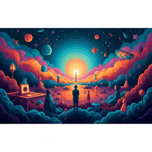 Visually Stunning Motion Art Piece | Vibrant Colors, Surreal Dreamscape