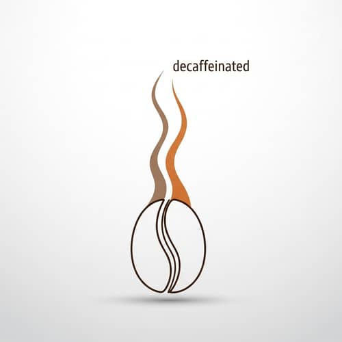Decaffeination Process - Minimalist Depiction