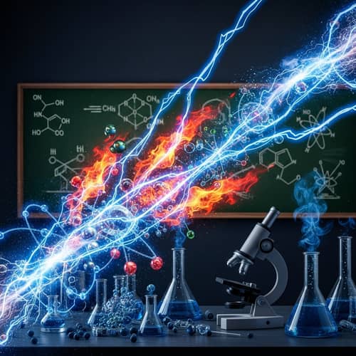 Dynamic Chemical Energy Illustration | Molecules Interaction