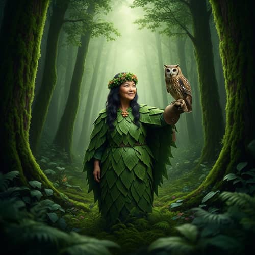 Enchanting Mother Nature with Wise Owl - Mystical Forest Tale