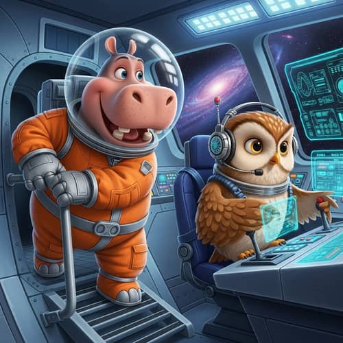 Harold the Hippo's Space Adventure with Oliver the Owl
