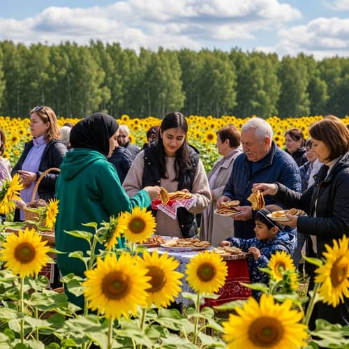 Maslenitsa Celebration with Sunflowers | Joyful Festivities