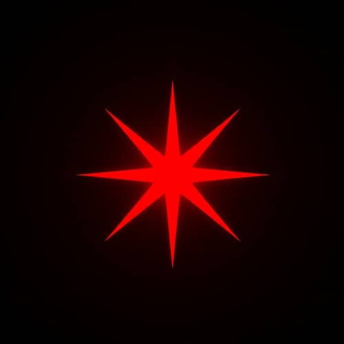 Bright Red Star Shining Vibrantly | Symbol of Perseverance & Hope