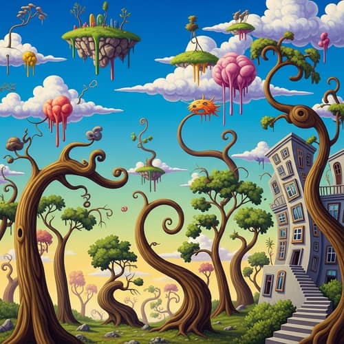 Quirky and Surreal Scene | Bright and Vibrant Illustration