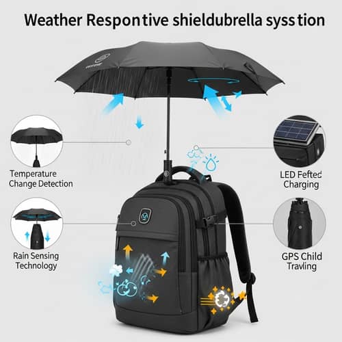 Smart Backpack with Weather Adaptive Shielding System
