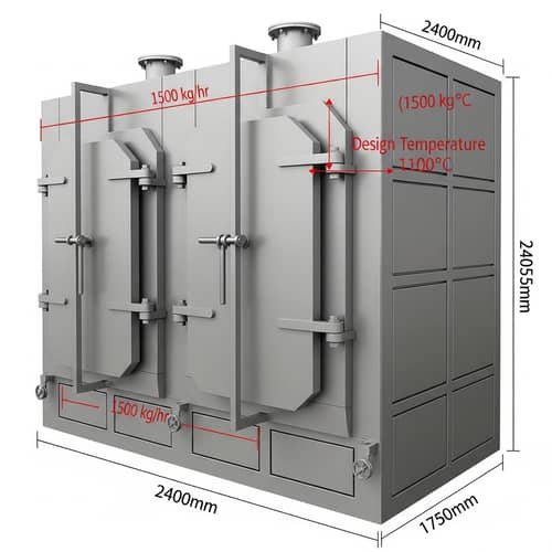 Double Chamber Oil Heating Furnace | 1500 kg/hr | Industrial Design