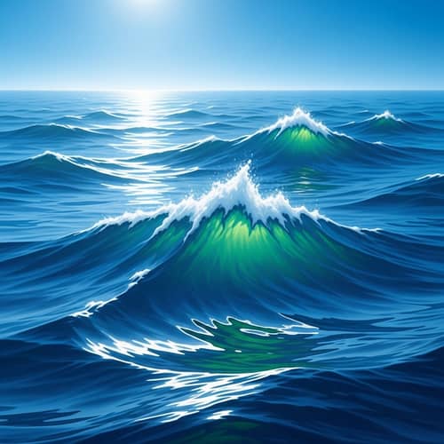 Abstract Ocean Waves: A Visual Symphony