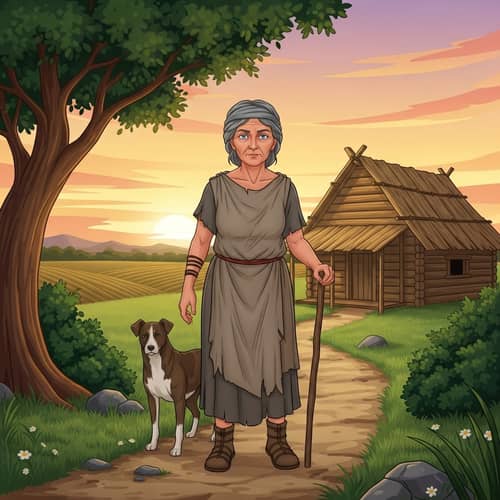 Penia - Greek Goddess of Poverty Illustration