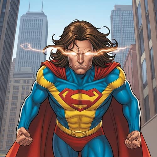 Superhero with Mind Powers | Long Brown Hair