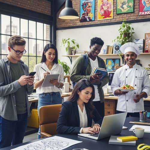 Diverse Generation Z Representation in Modern Workspace