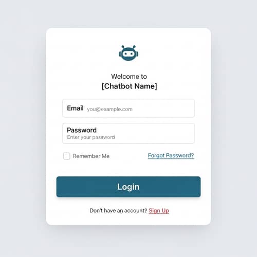 Professional & Simple Chat Bot UI Login Design