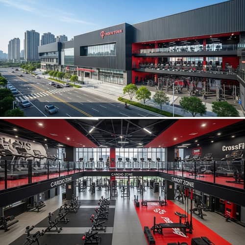 Large Modern Fitness Center in Shanghai | Gym, Cardio & Crossfit Zones