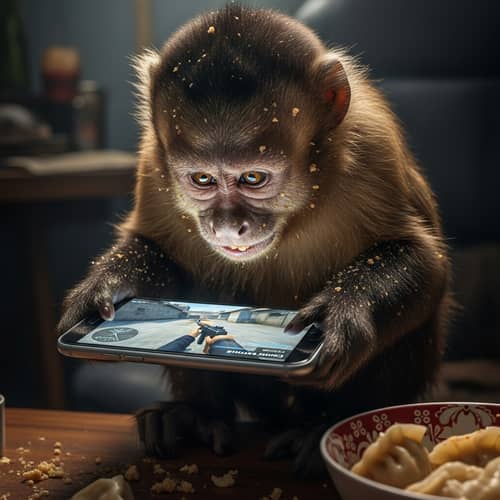 Dirty Monkey Enjoying Dumplings Plays Counter Strike 2 on Mobile