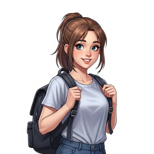Detailed Portrait of an 18-Year-Old Teenage Female