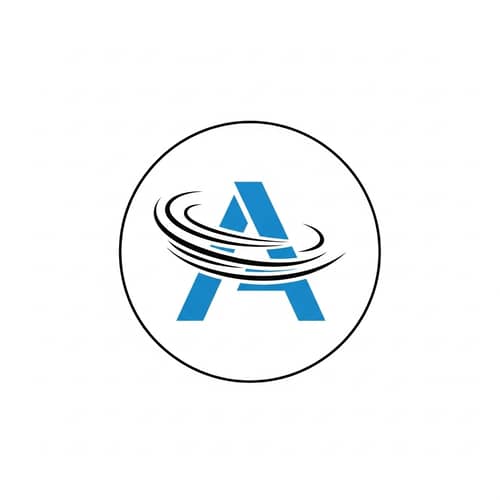 Modern Logo Design with Stylized Letter 'A' in Vibrant Blue