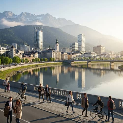 Modern City of Ples Surrounded by Nature | Diverse Community at Dawn