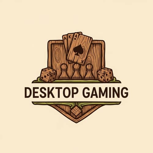 Creative Wooden Gaming Logo Design | Vintage & Handmade Style