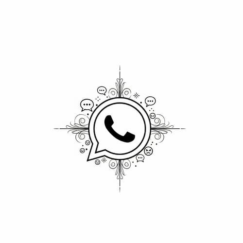 Tattoo Design Featuring Popular Messaging App Logo