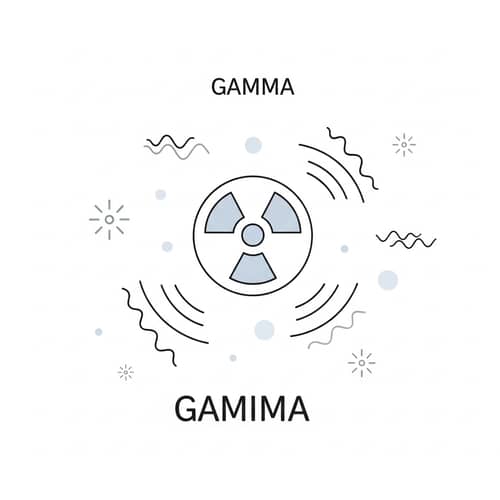 Delicate Illustration of Gamma Radiation Concept