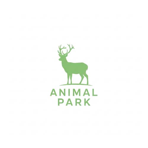 Minimalistic Deer Logo Design | Animal Park