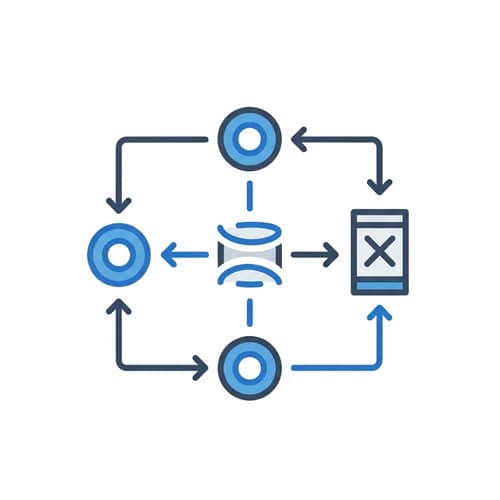 Abstract Data Pipeline Icon: Flow, Transformation, Integration