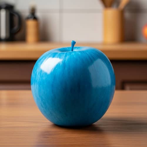 Blue Apple: Surreal and Fresh | Unique Apple Image