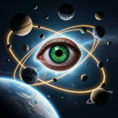 Mystical Green Eye - Cosmic Music Album Art