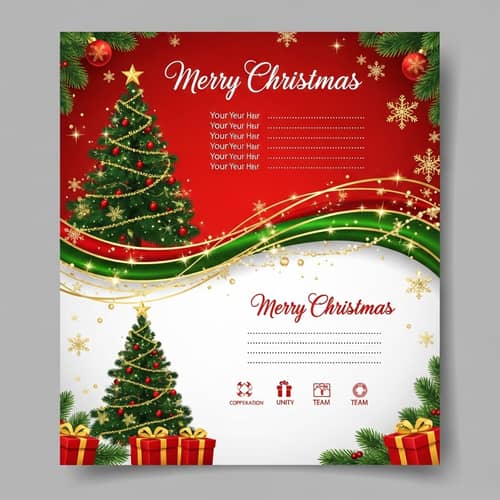 Festive Christmas Template for Company Employees