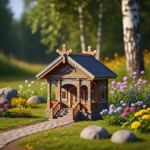 Indigenous-Style Pavilion with Traditional Designs