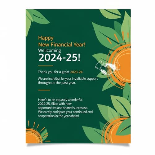 Cheerful New Financial Year 2024-25 Greeting Card