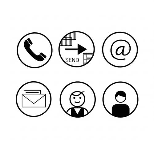 Minimalist Round Icons for Children's Camp Website Menu