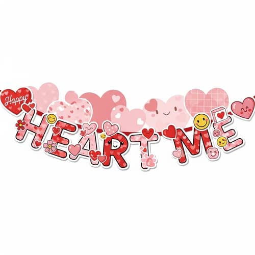 Romantic Valentine's Day Banner - Heart Me Celebration