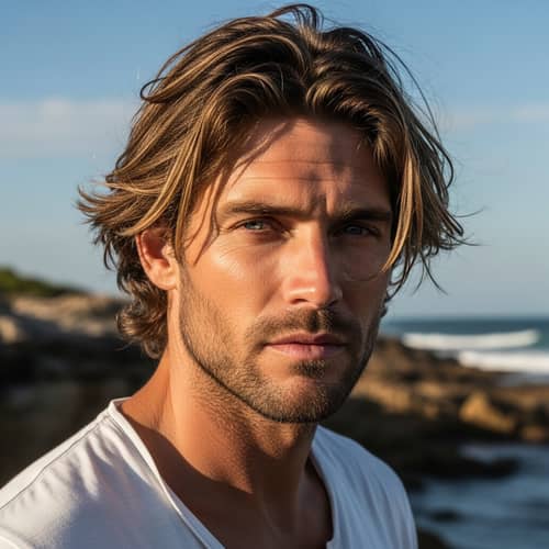 Realistic Portrait of Handsome Australian Male