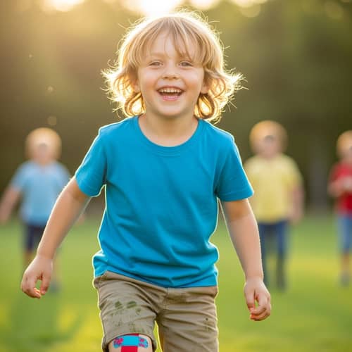 Joyful Caucasian Child Exemplifying Emotional Resilience