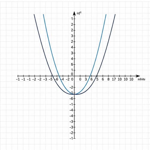 Mathematical Parabola on Grid-like Background with Numbered Axes