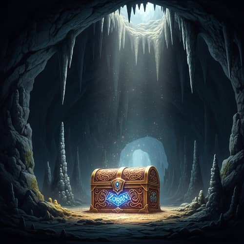 Majestic Cavern in Hyrule: Ornate Zoran Treasure Chest