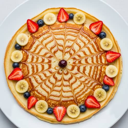 Exquisite Pancake Decorated with Syrups and Fruits | Splendid Delicacy