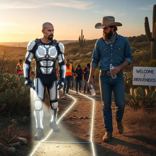 Futuristic Armor & Cowboy Hat Team: Creating Safe Pathways in Texas