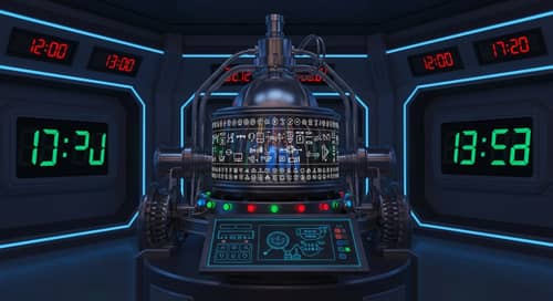 Realistic Sci-Fi Time Machine Room | Futuristic Furnishings