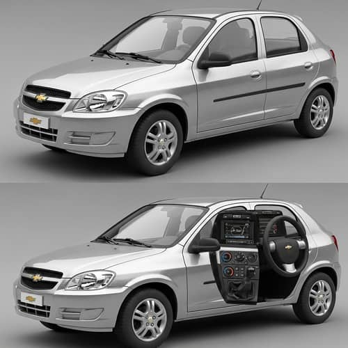 Chevrolet Celta: Sleek Design, Compact Size & Modern Look