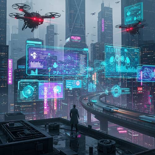 AI Technology Trends in Cyberpunk Style