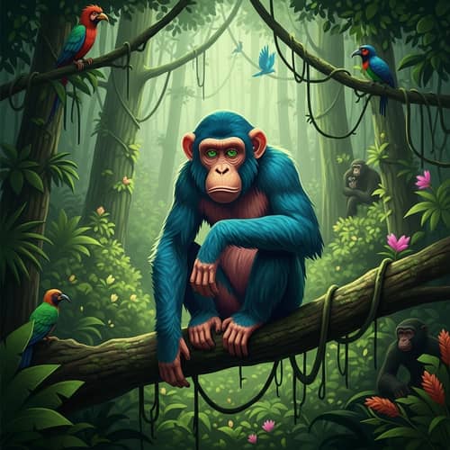 Bored Ape NFT Art in Lush Jungle | Digital Art Trending