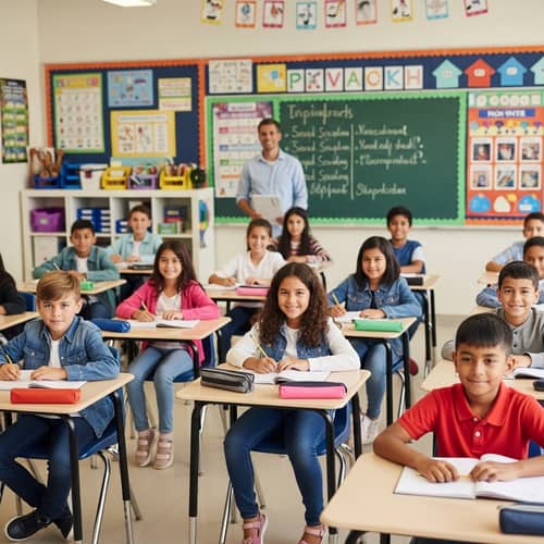 Diverse Classroom Fostering Academic Excellence