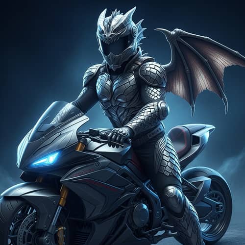 Futuristic Dragon-Themed Biker Suit | Intricate Details