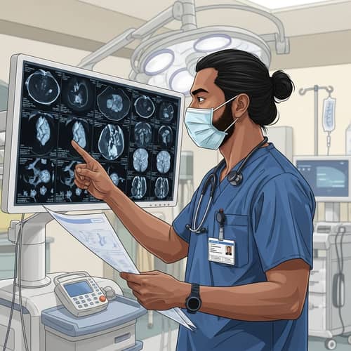 Expert Vascular Surgeon | Hospital Environment Illustration