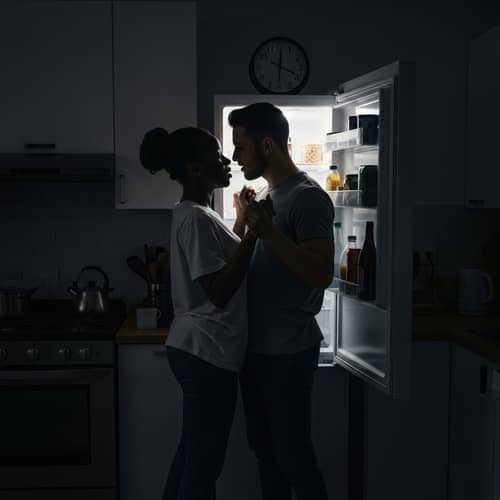 Passionate Dance in Kitchen at Midnight | Emotional Moment