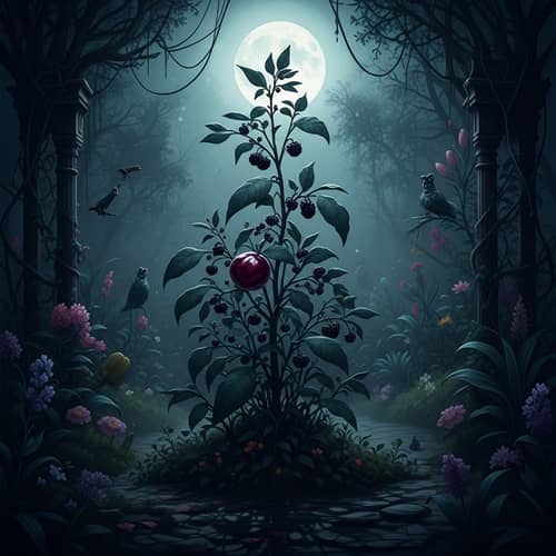 Nightshade Garden: Dark & Mysterious Artistic Scene