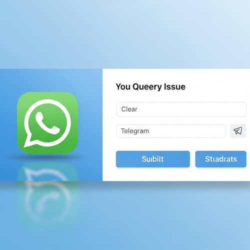 Eye-Catching Telegram Banner with Modern Design for Queries & Issues