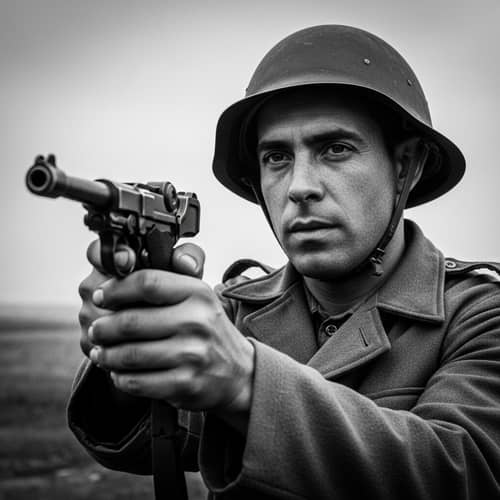 Antifascist Militiaman with Luger P08 Pistol | Spanish Civil War