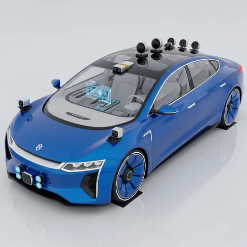 Futuristic Electric Car 2050: Streamlined Design & Advanced Tech